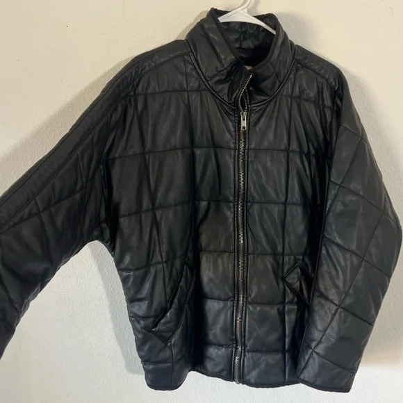 Free People Dolman Vegan Leather Quilted Jacket - Picture 6 of 13